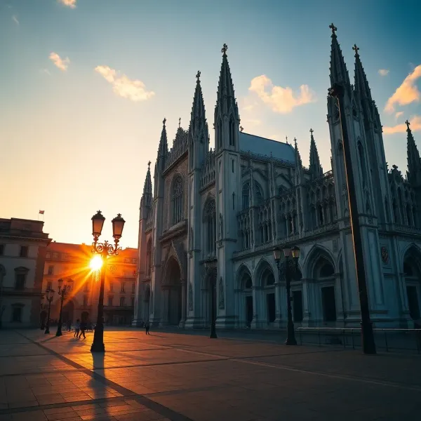 Filming in Milan