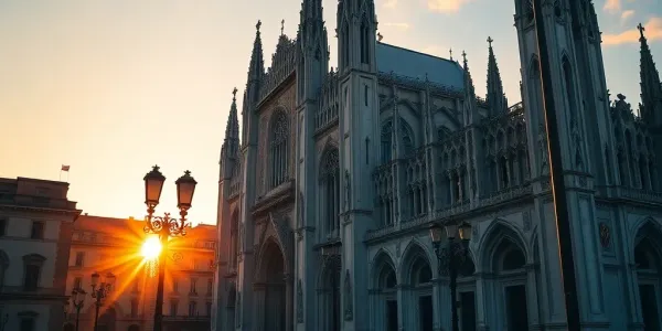Filming in Milan