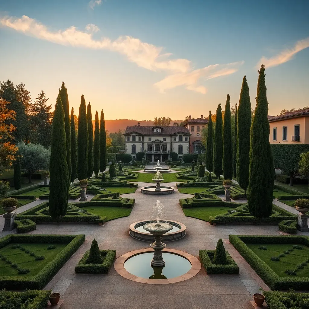 Italian Villa Gardens - filming location in Italy